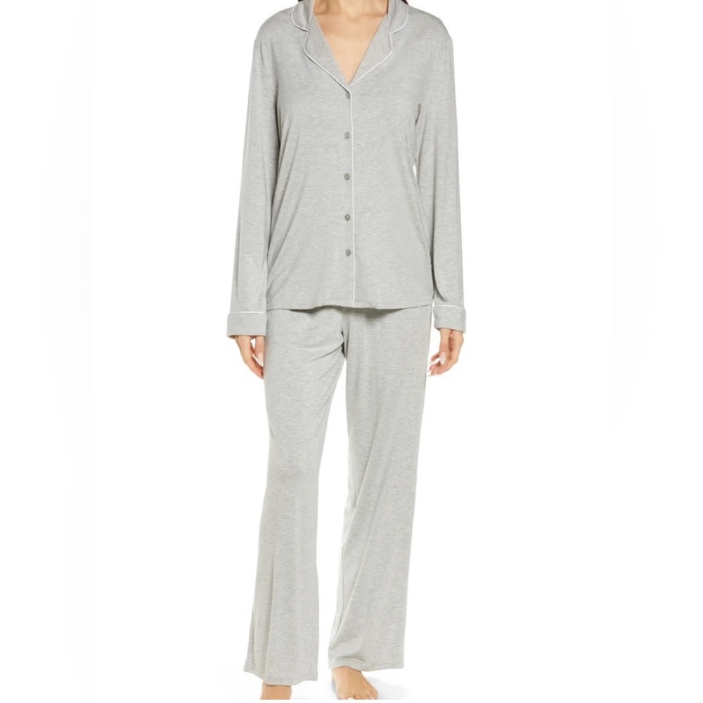 💕NORDSTROM💕 Moonlight long sleeve/ pants Pajama set~ Grey Heather Medium M